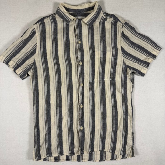 Goodfellow & Co Other - Goodfellow & Co Mens Linen Blend Striped Short Sleeve Button Down Shirt Small